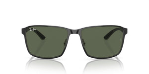 Black on Silver/Dark Green
