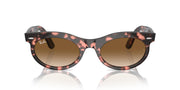 Ray-Ban Wayfarer Oval RB2242 Sunglasses - Pink Havana/Clear Gradient Brown / 50 mm - 8056262030813