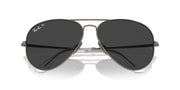 Ray-Ban Aviator Titanium RB8089 Sunglasses - Gunmetal/Polarized Black / 58 mm - X0045V50BF - Additional Image 4