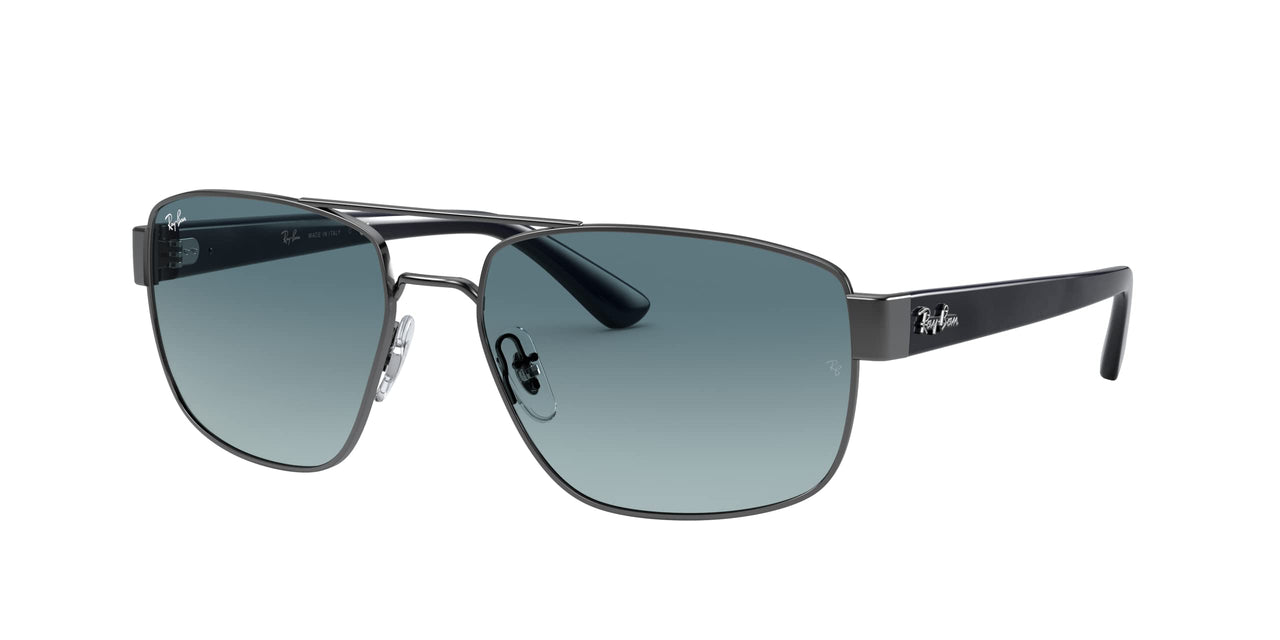 Ray-Ban RB3663 Sunglasses - Gunmetal/Blue Gradient Grey / 60 mm - 8056597242912