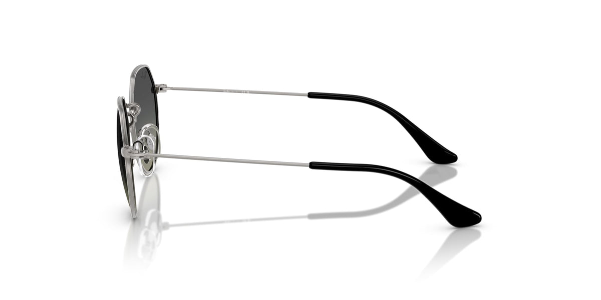 Ray-Ban Junior Jack RJ9565S sunglasses with silver metal frame and black temple tips
