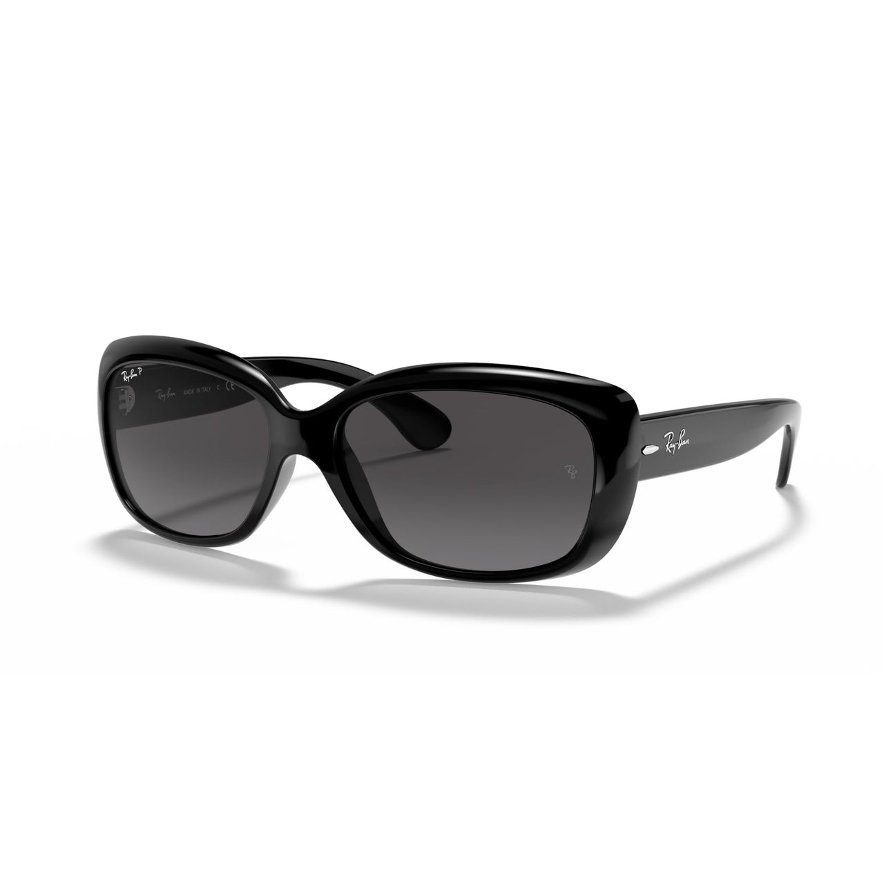 Ray-Ban Jackie Ohh RB4101 Sunglasses - Black/Polarized Light Grey Gradient Dark Grey / 58 mm - 8053672789782