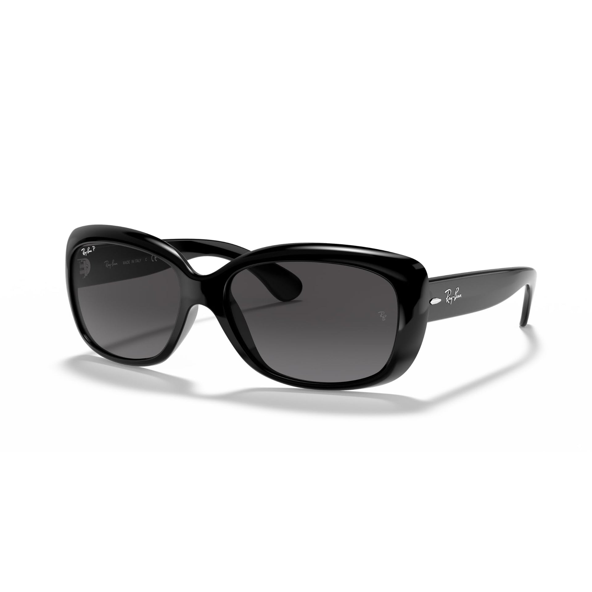 Ray-Ban Jackie Ohh RB4101 Sunglasses - Black/Polarized Light Grey Gradient Dark Grey / 58 mm - 8053672789782