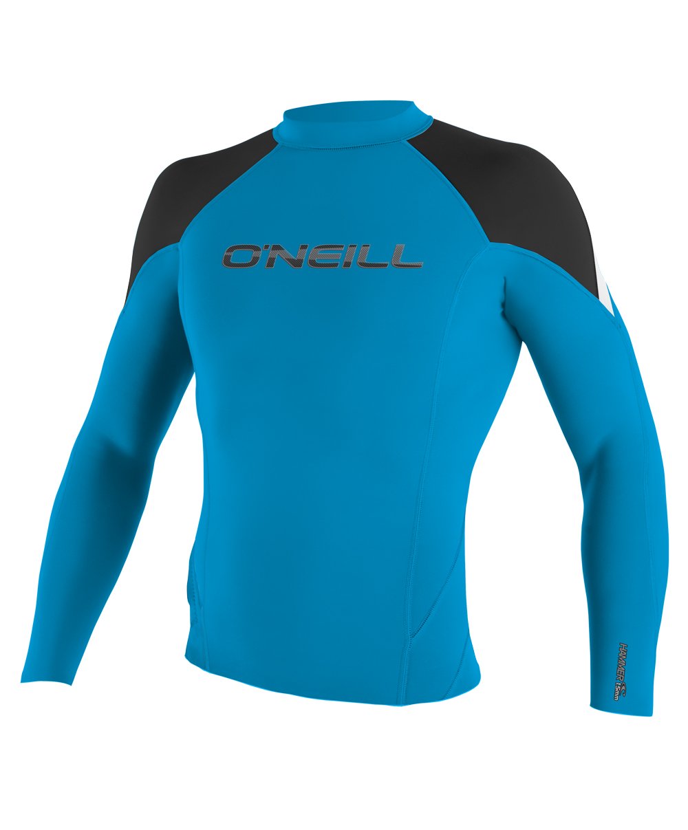 O'Neill Wetsuits Mens 1.5 mm Hammer Long Sleeve Crew - Sky/Black/White / Small