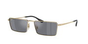 Ray-Ban Emy RB3741 Sunglasses - Light Gold/Dark Grey Mirrored Silver / 59 mm - 8056262016916