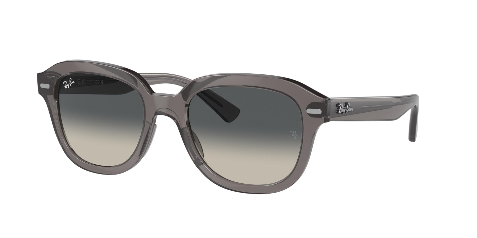 Ray-Ban Erik Low Bridge Fit RB4398F Sunglasses - Opal Dark Grey/Gradient Grey / 53 mm - 8056597851985
