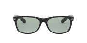Ray-Ban New Wayfarer Low Bridge Fit RB2132F Sunglasses - Black/Light Grey / 55 mm - 8056597296571