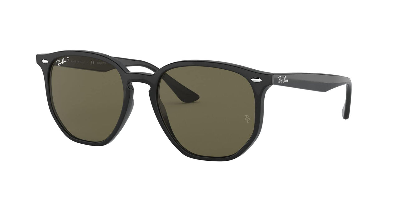 Ray-Ban Hexagonal RB4306 Sunglasses - Black / G-15 Green / Large - 8056597072977