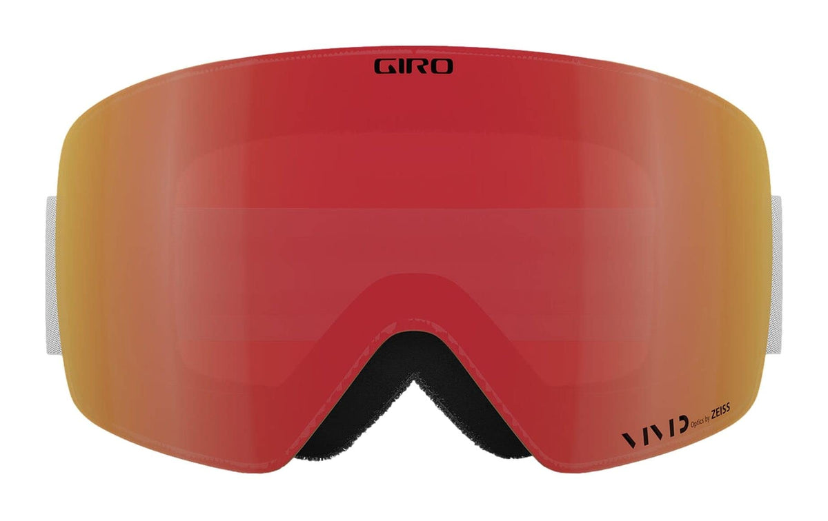 Giro Contour snow goggles with red lens and warm orange mirrored edge