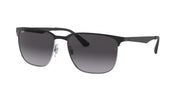 Ray-Ban RB3569 Sunglasses - Black on Silver/Light Grey Gradient Dark Grey / 59 mm - 8053672828870