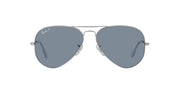 Ray-Ban Aviator RB3025 Sunglasses Batch 2 - Silver/Polarized Blue / 55 mm - 8056597860710