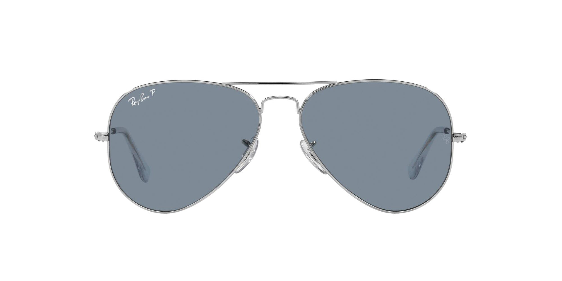 Ray-Ban Aviator RB3025 Sunglasses Batch 2 - Silver/Polarized Blue / 58 mm - 8056597860727