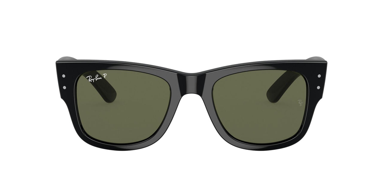 Ray-Ban RB0840S Mega Wayfarer Sunglasses - Black/Green Polarized / 51 mm - 8056597720687