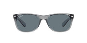 Ray-Ban New Wayfarer RB2132 Sunglasses - Transparent Grey/Dark Blue Polarized / 55 mm - 8056597662055