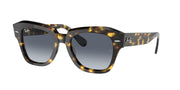 Ray-Ban State Street RB2186 Sunglasses - Yellow Havana/Light Blue Gradient Grey / 49 mm - 8056597559850