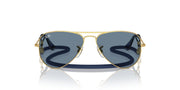 Ray-Ban Metal Aviator RJ9506S Sunglasses - Gold/Light Blue Mirrored / 52 mm - 8056262143278