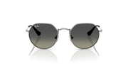 Ray-Ban Junior Jack RJ9565S round sunglasses with dark lenses and silver metal frame