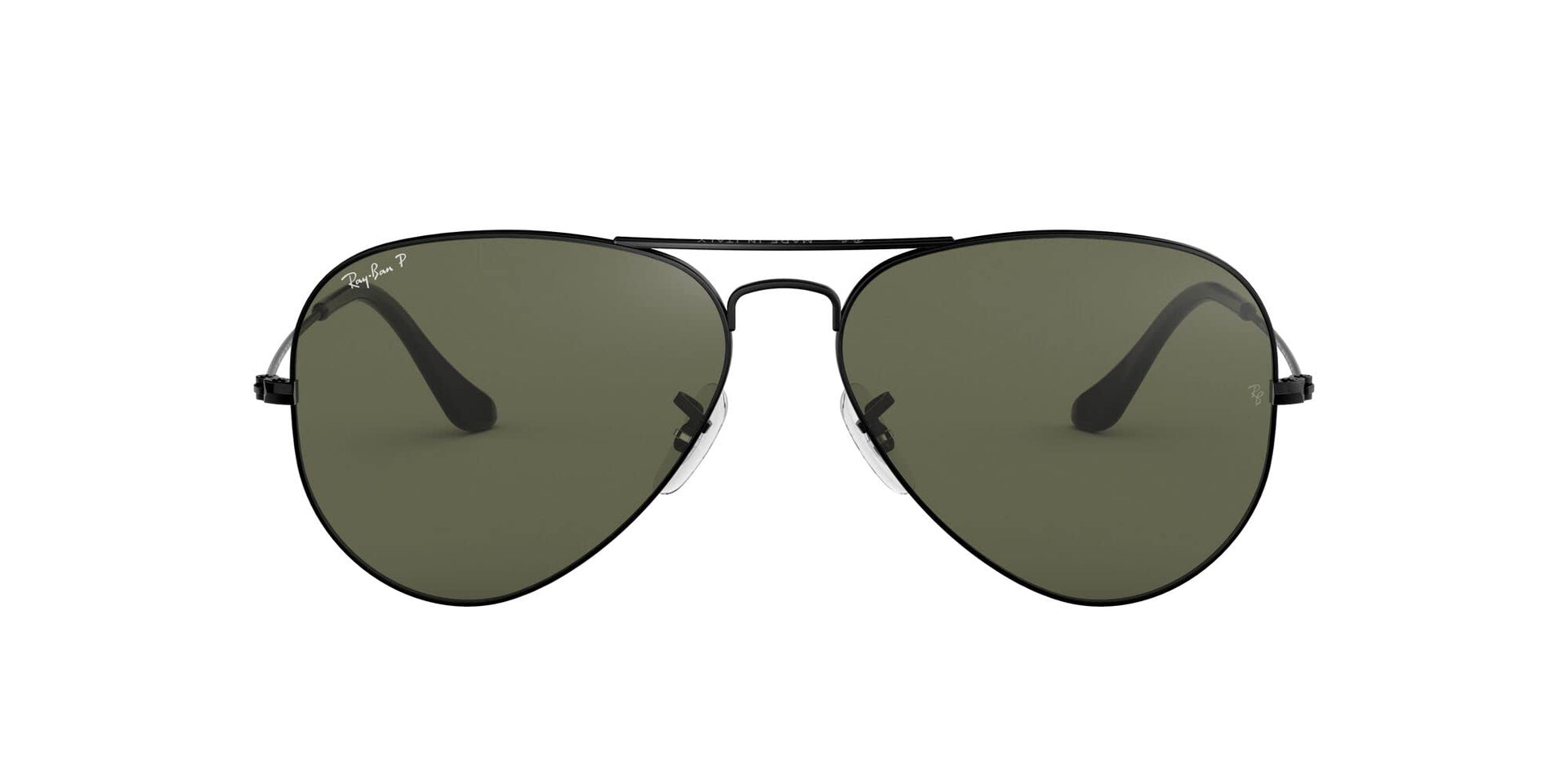 Ray-Ban Aviator RB3025 Sunglasses - Black/Polarized G-15 Green / 55 mm - 805289115687
