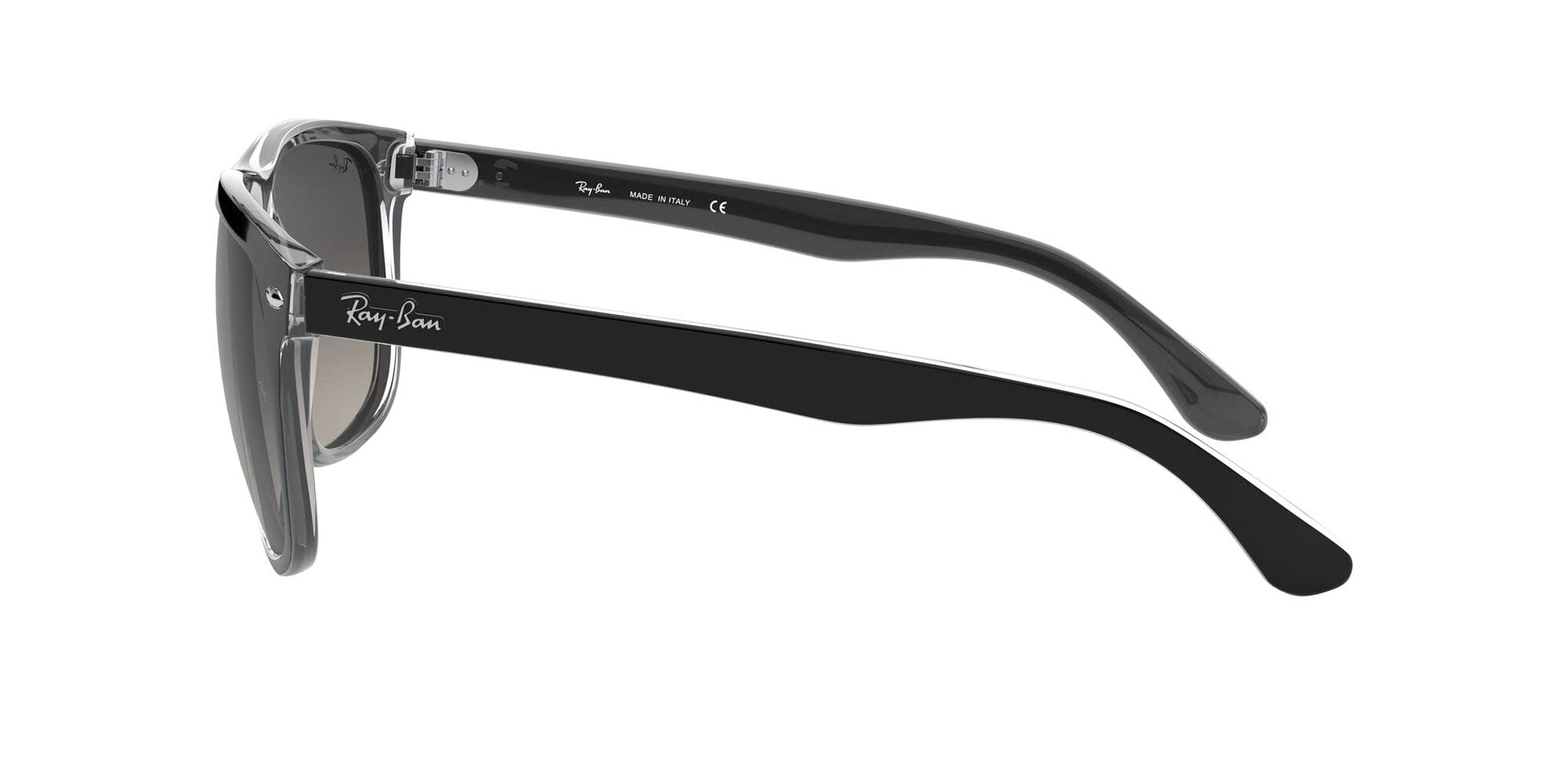 Ray-Ban Boyfriend RB4147 Sunglasses - Black on Transparent/Light Grey Gradient Dark Grey / 60 mm - 8053672108514 - Additional Image 3