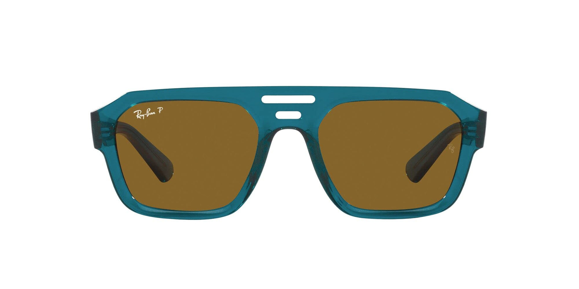 Ray-Ban Corrigan RB4397 Sunglasses - Transparent Light Blue/Dark Brown Polarized / 54 mm - 8056597829564