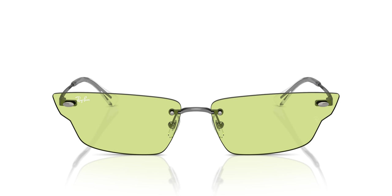 Ray-Ban Anh RB3731 Sunglasses - Gunmetal/Green / 63 mm - 8056262017074