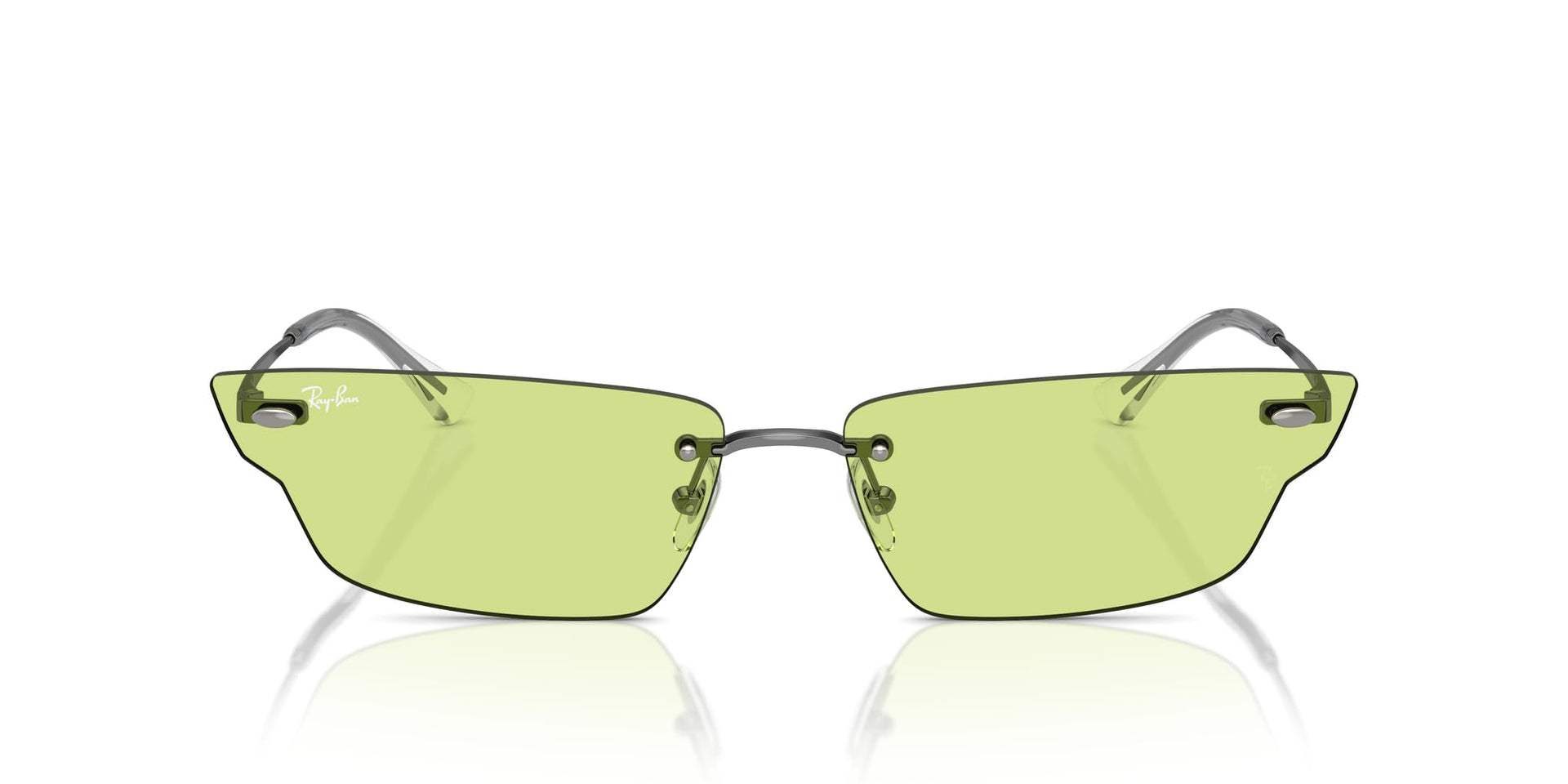 Ray-Ban Anh RB3731 Sunglasses - Gunmetal/Green / 63 mm - 8056262017074