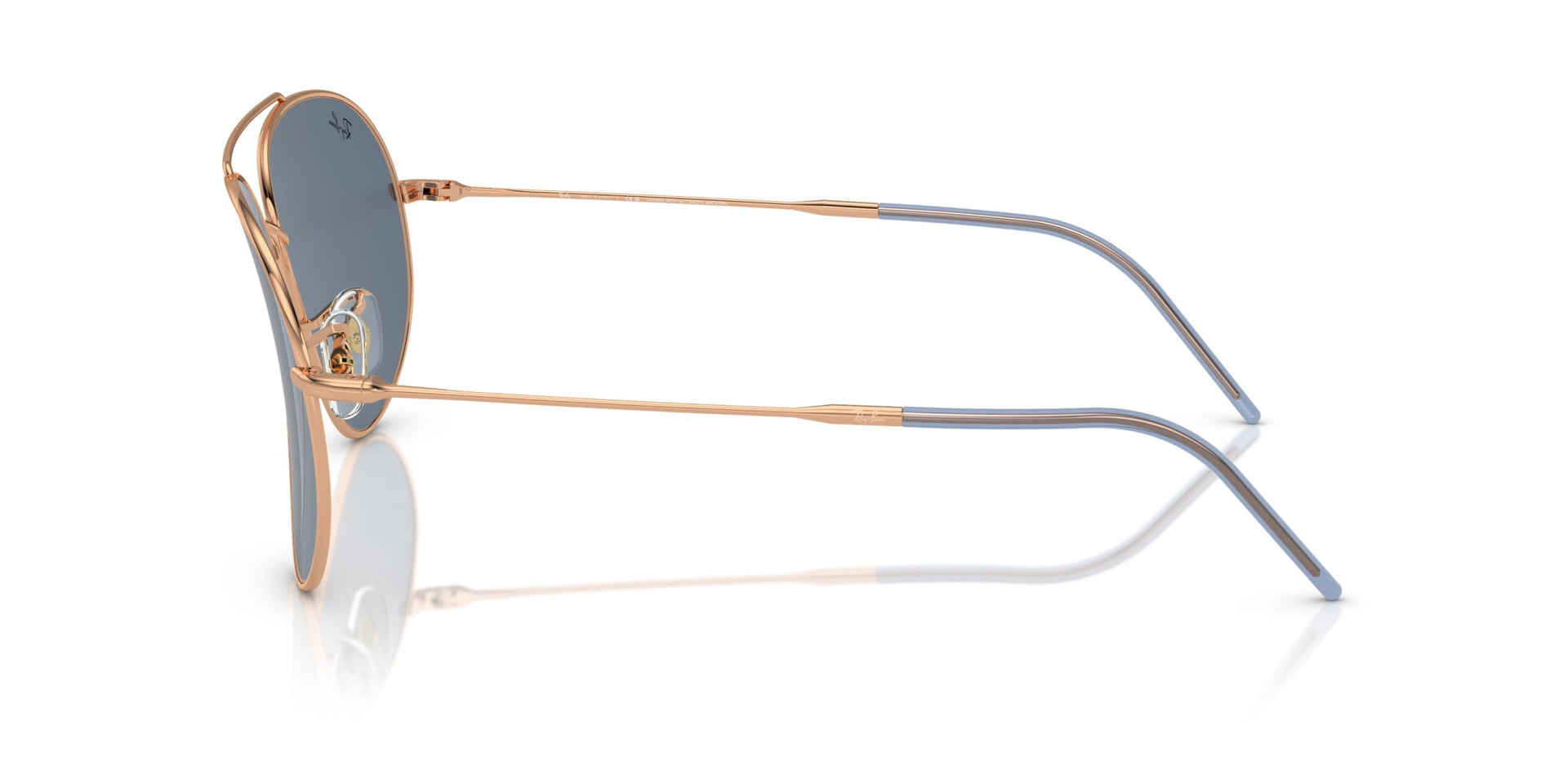 Ray-Ban Aviator Reverse RBR0101S Sunglasses - Rosegold/Dark Blue / 62 mm - 8056597919166 - Additional Image 2