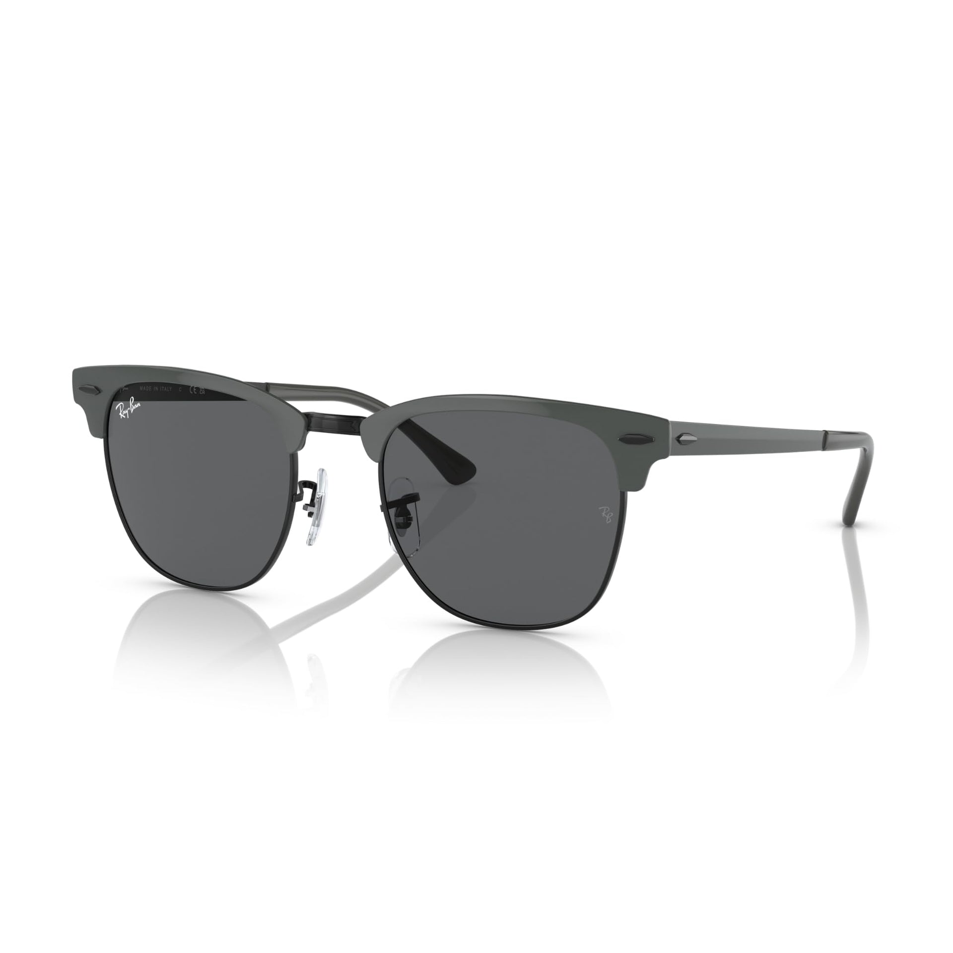 Ray-Ban Clubmaster Metal RB3716 Sunglasses - Grey on Black / Dark Grey / Large - 8056597767941