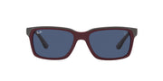 Ray-Ban RB4393M Sunglasses - Dark Red on Rubber Green/Dark Blue / 56 mm - 8056597764865