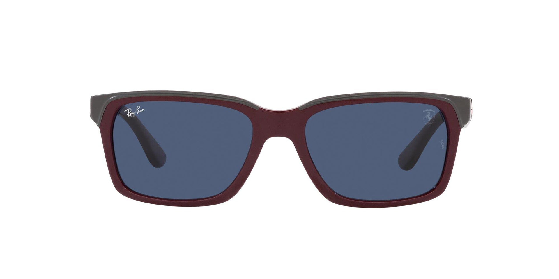 Ray-Ban RB4393M Sunglasses - Dark Red on Rubber Green/Dark Blue / 56 mm - 8056597764865