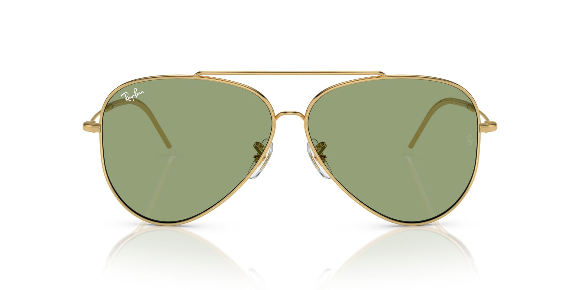 Ray-Ban Aviator Reverse RBR0101S Sunglasses - Gold/Green / 59 mm - X0045V0KLP