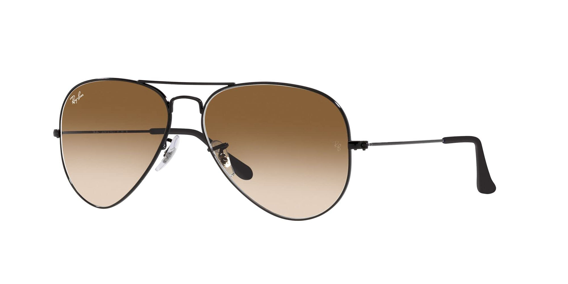 Ray-Ban Aviator RB3025 Sunglasses Batch 2 - Black/Clear Gradient Brown / 58 mm - 8056597855785 - Additional Image 1