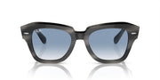 Ray-Ban State Street RB2186 Sunglasses - Striped Grey/Clear Gradient Blue / 49 mm - 8056262052266