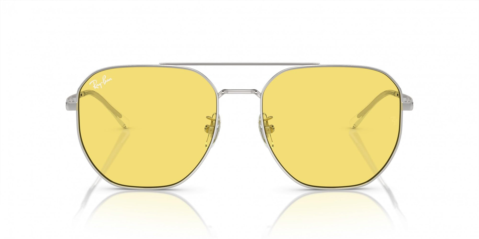 Ray-Ban Aviator RB3724D Sunglasses - Silver/Yellow / 59 mm - 8056597945301 - Additional Image 1