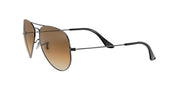 Ray-Ban Aviator RB3025 Sunglasses Batch 2 - Gunmetal/Clear Gradient Brown / 55 mm - X001DBFV0F - Additional Image 2