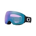 Oakley snow goggles with blue Prizm lens and black strap, compact side view