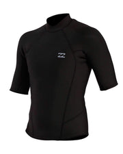 Billabong Mens Absolute Short Sleeve Wetsuit Top - Black / Large