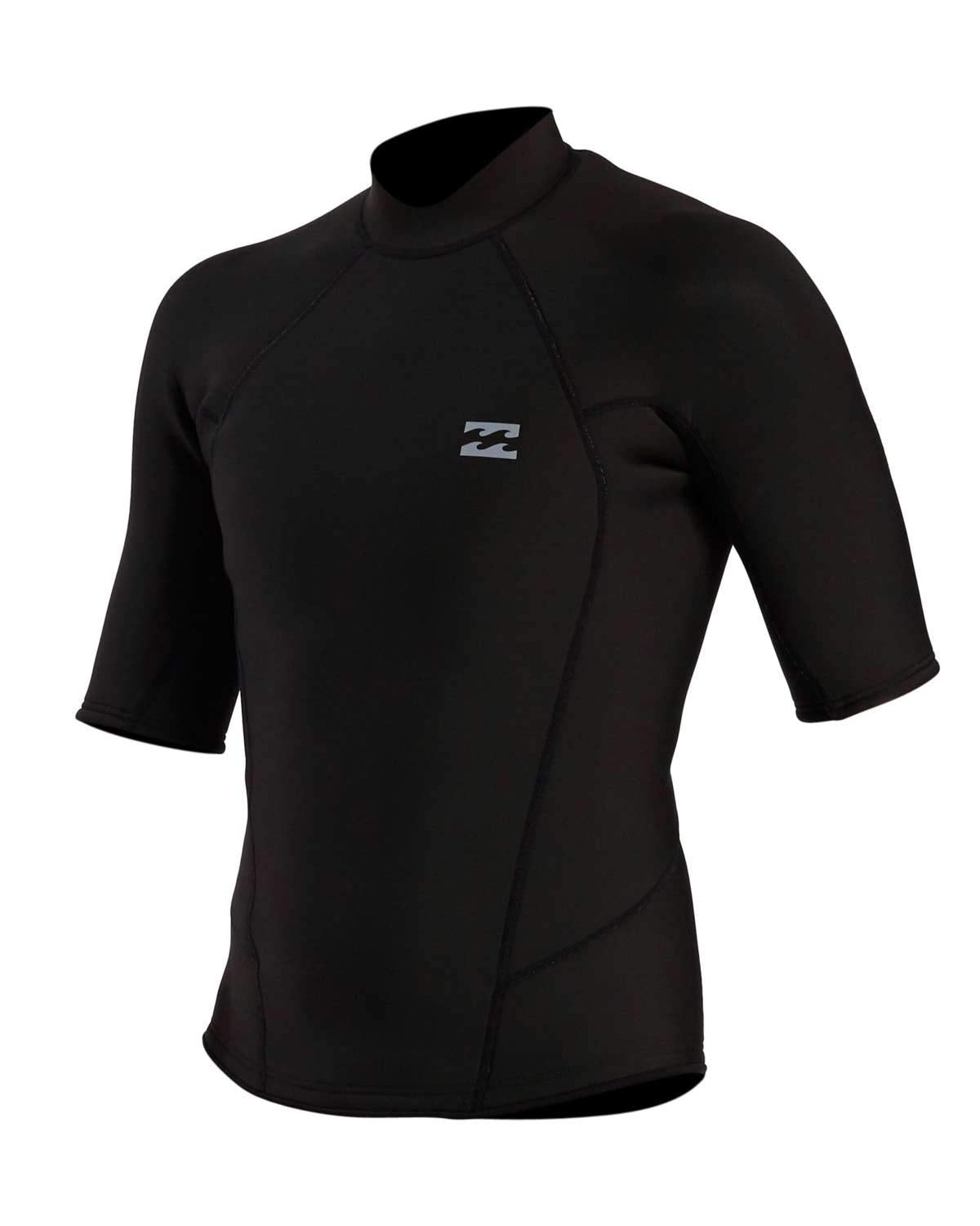 Billabong Mens Absolute Short Sleeve Wetsuit Top - Black / Large