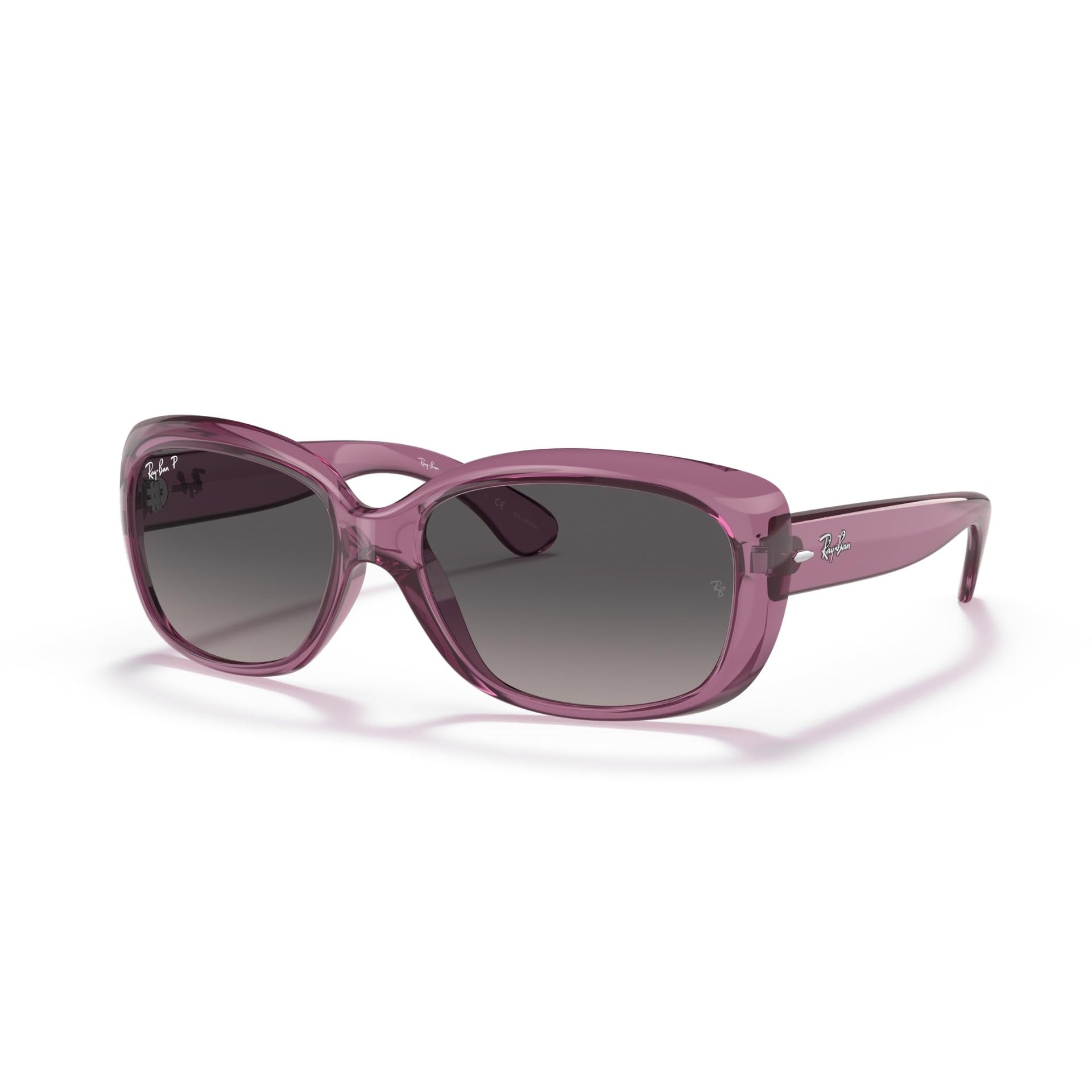 Ray-Ban Jackie Ohh RB4101 Sunglasses - Transparent Violet/Grey Gradient Polarized / 58 mm - 8056597661027