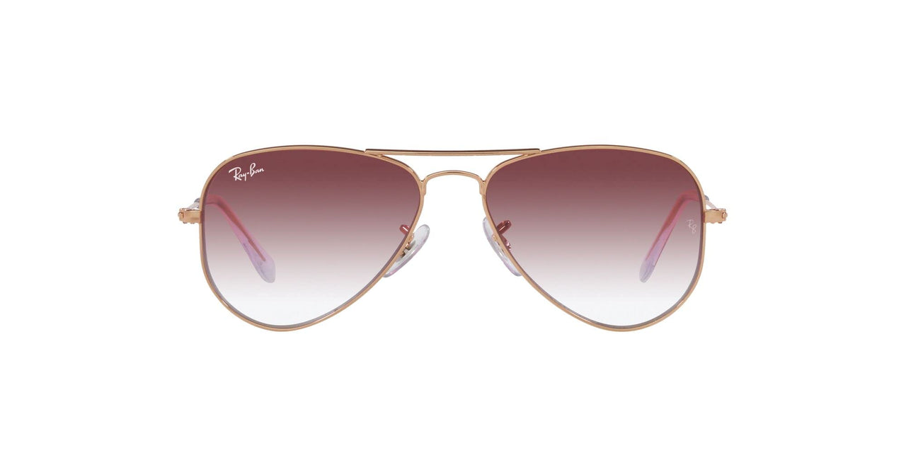 Ray-Ban Metal Aviator RJ9506S Sunglasses - Rose Gold/Clear Dark Violet Gradient / 50 mm - 8056597750028