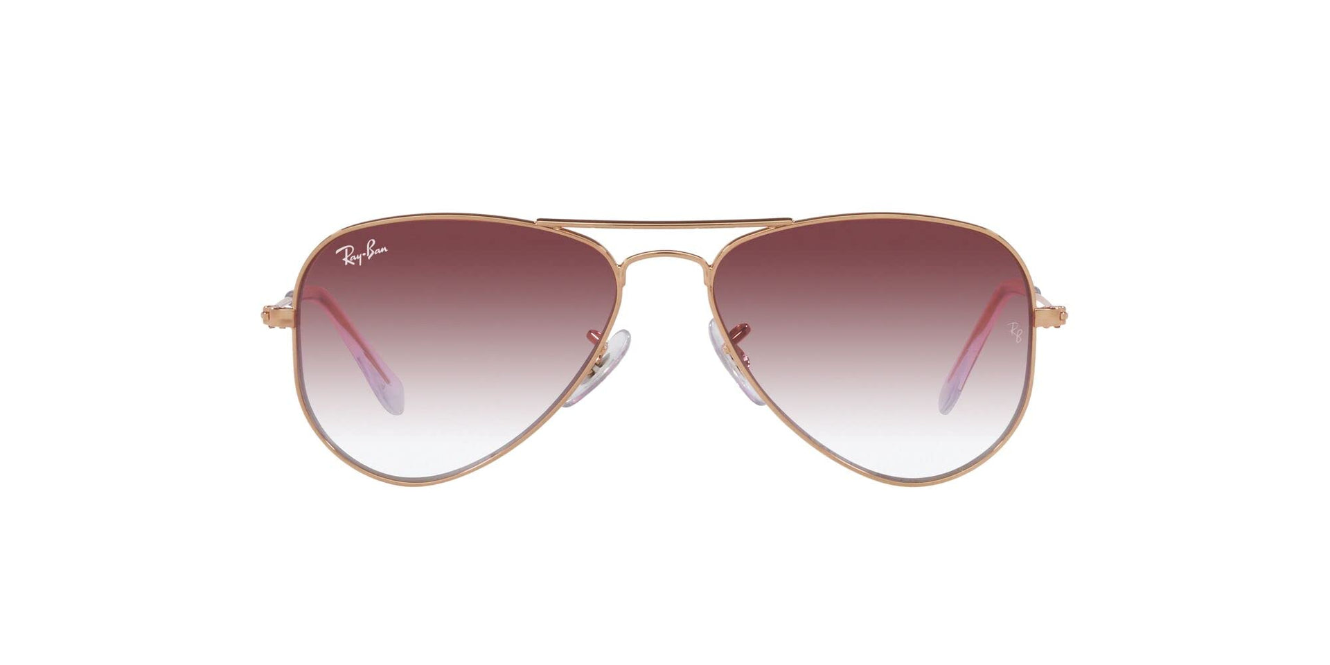 Ray-Ban Metal Aviator RJ9506S Sunglasses - Rose Gold/Clear Dark Violet Gradient / 50 mm - 8056597750028