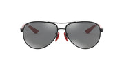 Ray-Ban Scuderia Ferrari Collection Aviator RB8313M Sunglasses - Black/Grey Mirror Silver / 61 mm - 8053672819618