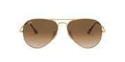 Ray-Ban Aviator Metal II RB3689 Sunglasses - Gold/Clear Gradient Brown / 62 mm - 8056597148566