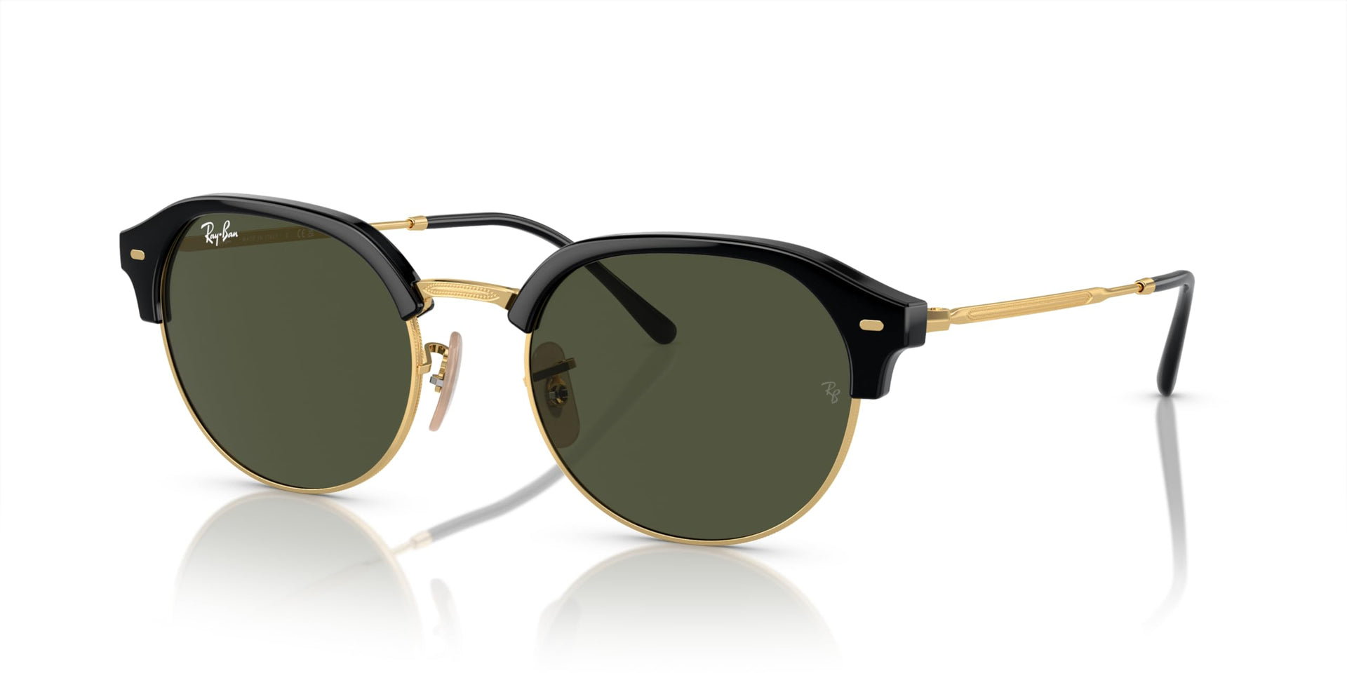 Ray-Ban RB4429 Sunglasses - Black on Gold/Green / 55 mm - 8056597938969