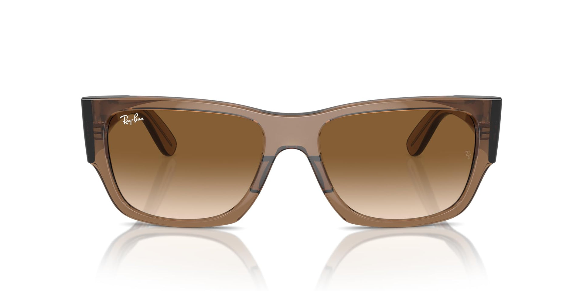 Ray-Ban Carlos Low Bridge Fit RB0947SF Sunglasses - Transparent Light Brown/Clear Gradient Brown / 56 mm (X0045V52UT) - X0045V52UT