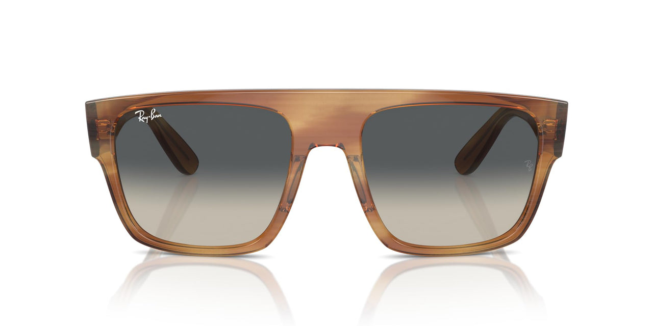 Ray-Ban Drifter RB0360S Sunglasses - Striped Brown / Grey / X-Large - 8056262031209