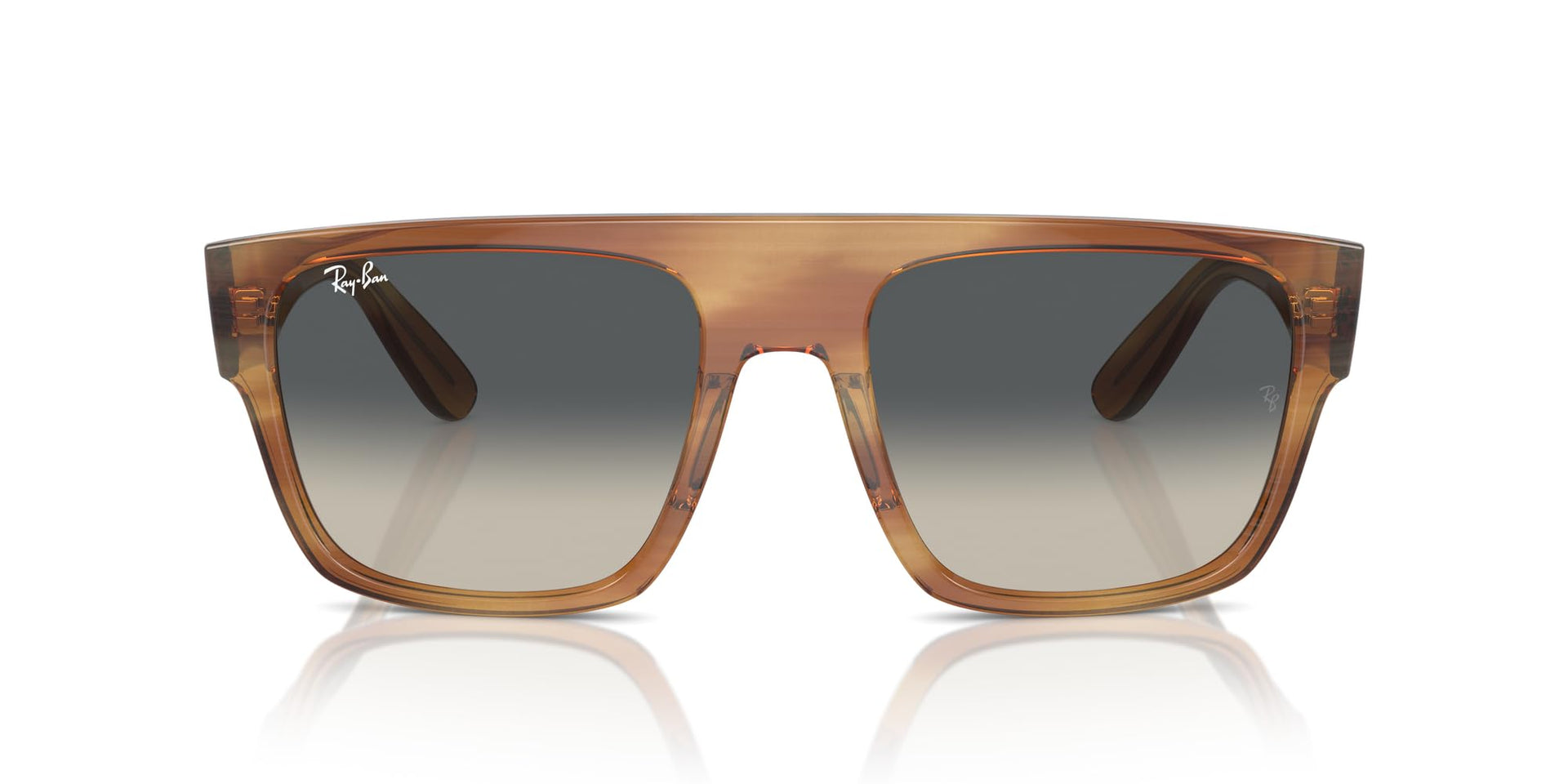 Ray-Ban Drifter RB0360S Sunglasses - Striped Brown / Grey / X-Large - 8056262031209