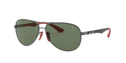 Ray-Ban Scuderia Ferrari Collection Aviator RB8313M Sunglasses - Gunmetal/Dark Green / 61 mm - 8053672819588
