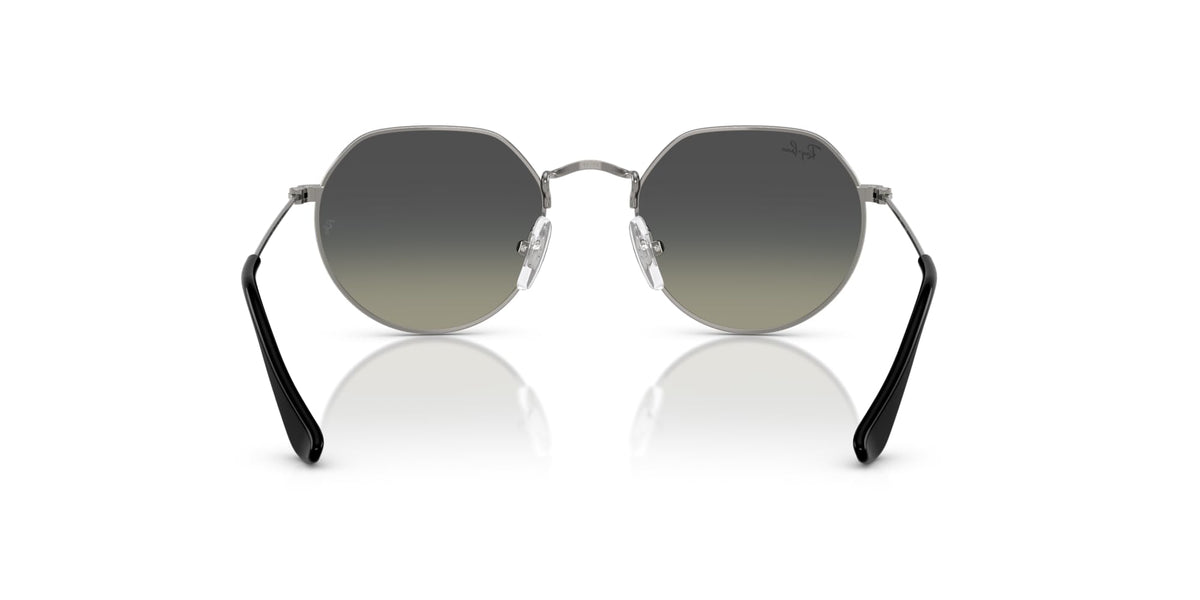 Ray-Ban Junior Jack RJ9565S round sunglasses with dark lenses and dark frame temples