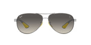Ray-Ban Scuderia Ferrari Collection Aviator RB8331M Sunglasses - Silver/Grey Gradient / 61 mm - 8056597853620